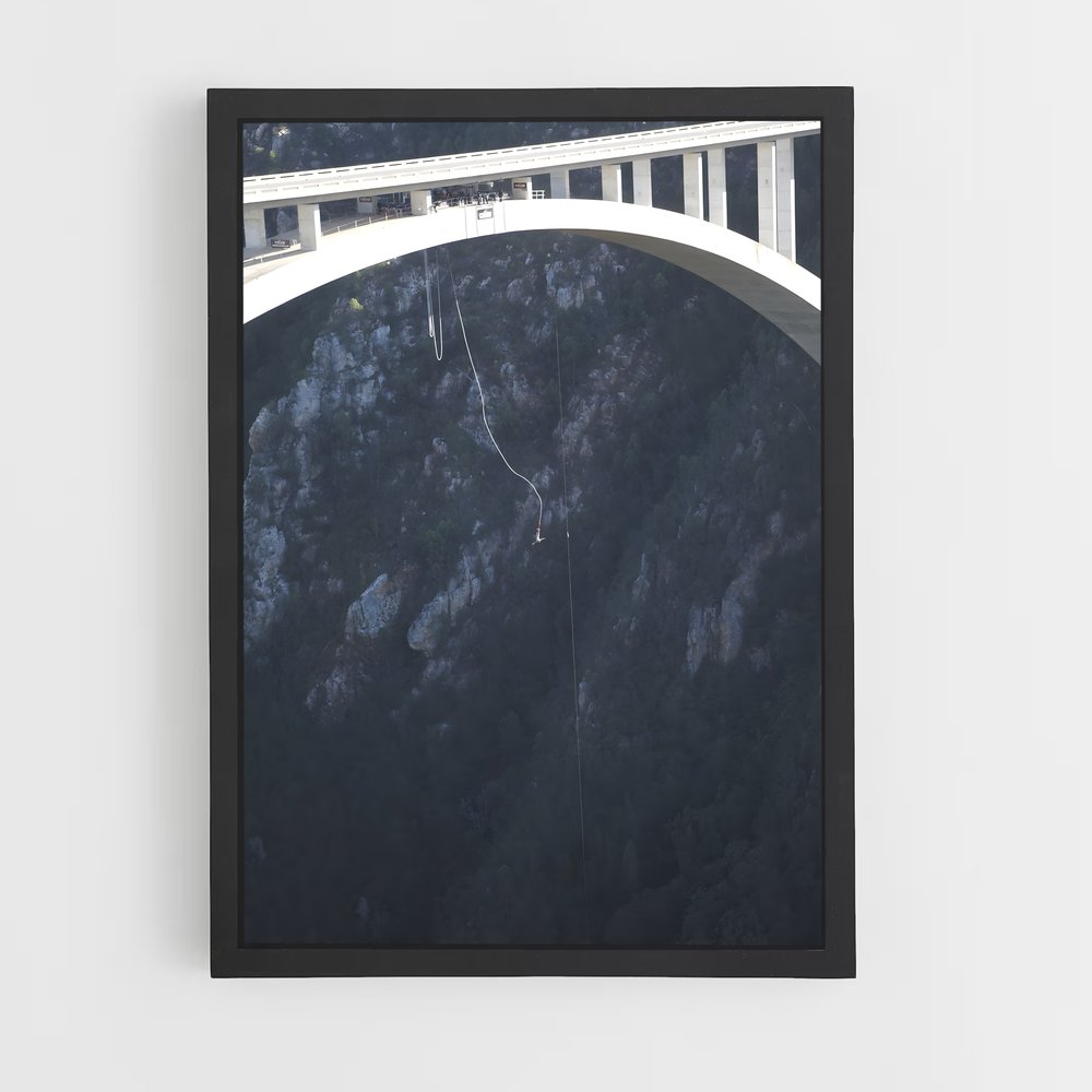 Poster Vertige au Bloukrans – affiche Saut à l’élastique (vue 2)